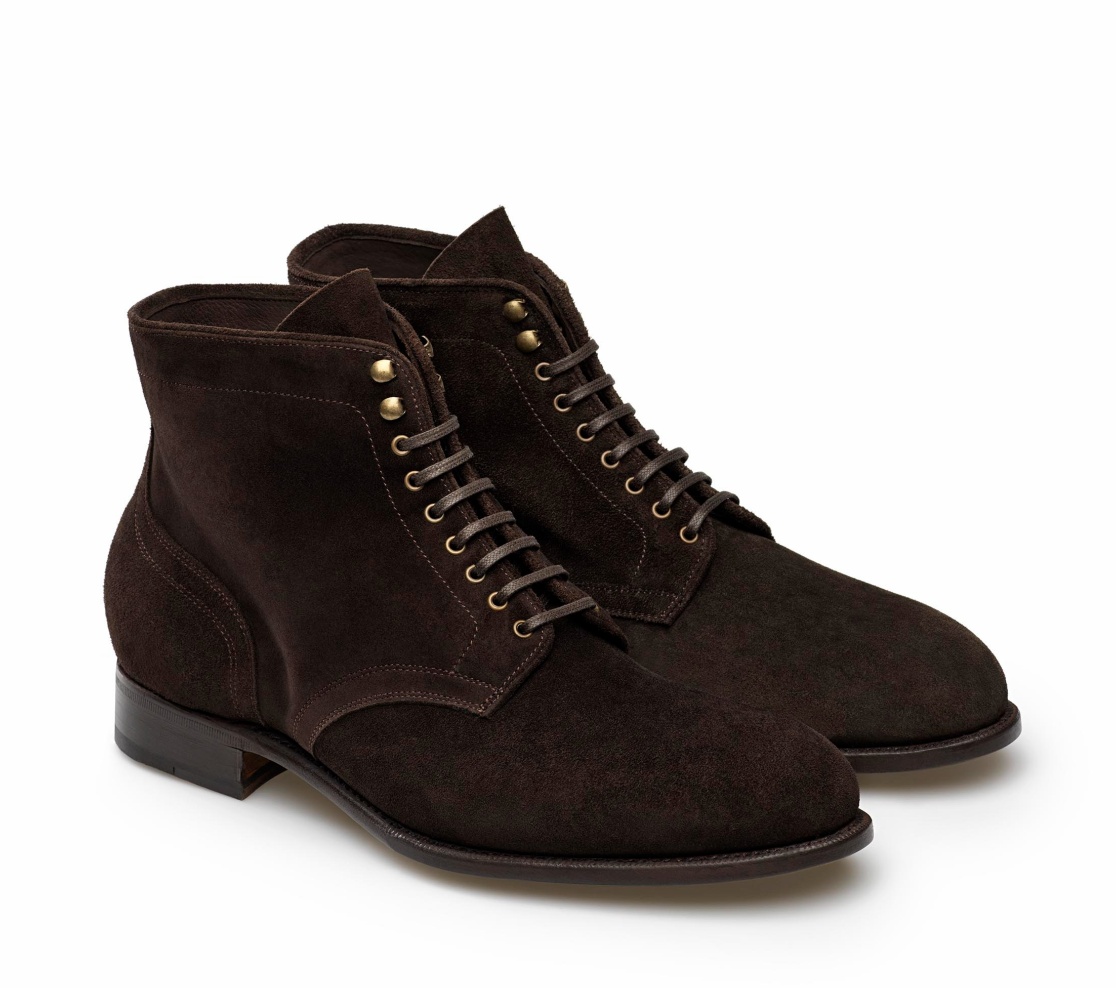 Bottes à lacets - Harry Suede Choc